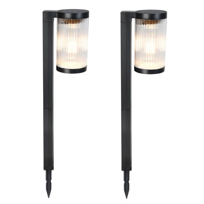 Lot 2 balises solaires - LUMISKY - BEAMLIT - LED blanc chaud - H58 cm - Eclairage jardin allée terrasse