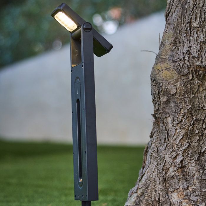 Lot 2 balises solaires - LUMISKY - BRITY - LED blanc chaud - Etanches - Eclairage allée jardin