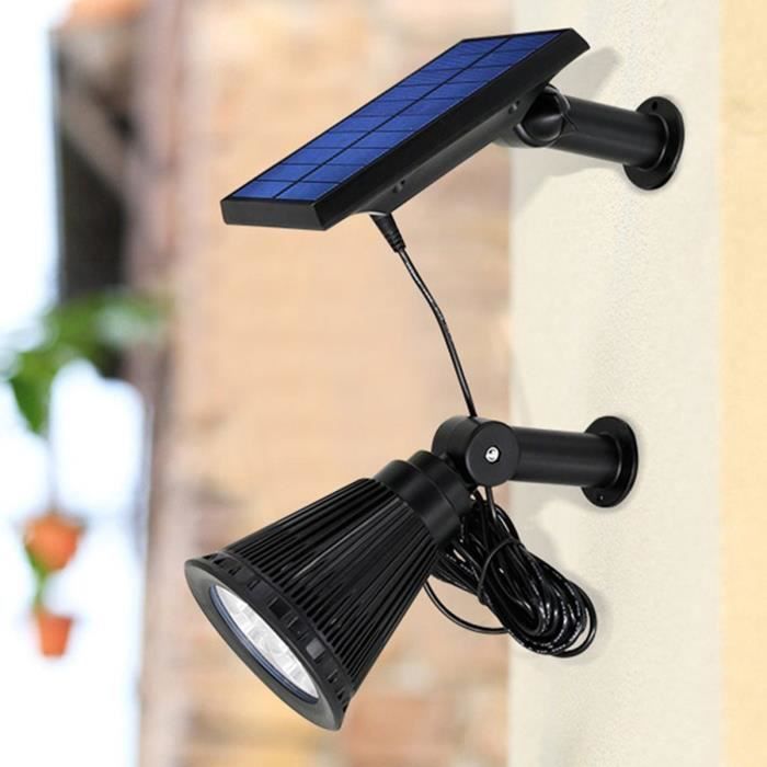 Spot solaire projecteur 2 en 1 ŕ piquer ou ŕ fixer - LUMISKY - SPIKY AWAY W34 - H42 cm - LED blanc