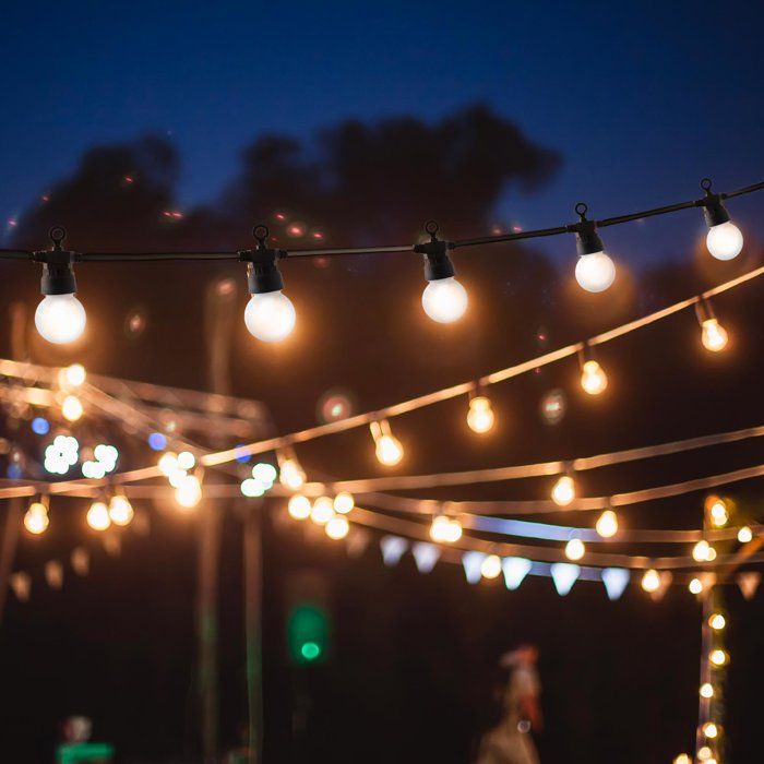Guirlande lumineuse extérieure - LUMISKY - PARTY MILKY 10 - 10 globes LED - Blanc chaud - Connectable - 5,7 m - 8 modes éclairage