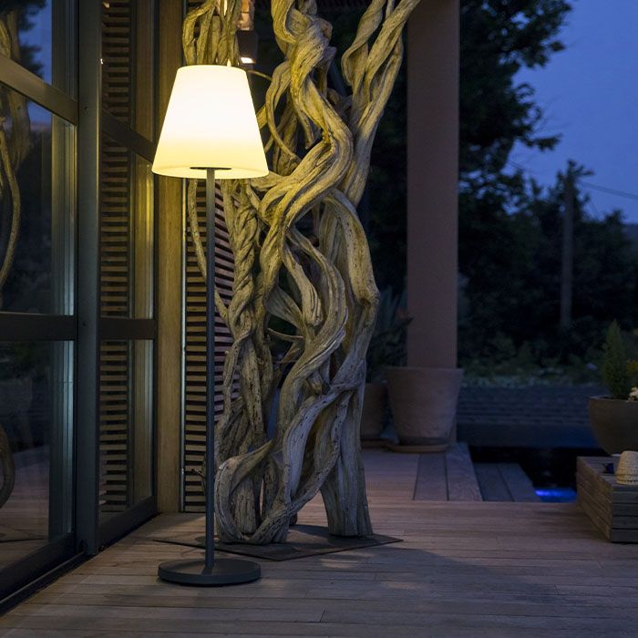 Lampadaire extérieur solaire - LUMISKY - STANDY SOLAR 150 - LED blanc chaud dimmable - Rechargeable - H150 cm