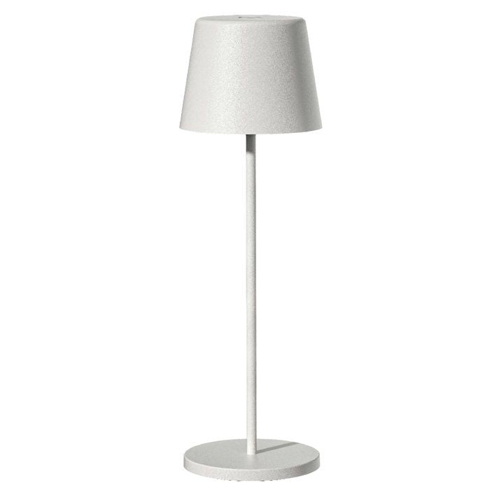 Lampe de table sans fil - LUMISKY - KELLY WHITE - Aluminium blanc - LED blanc dimmable - Rechargeable - H38 cm