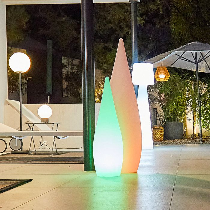 Lampadaire extérieur sans fil - LUMISKY - CLASSY C80 - LED multicolore dimmable - Télécommande - H80 cm