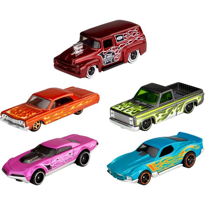 Coffret de 5 voitures Hot Wheels - Modele aléatoire - 400+ modeles - 15 thématiques 1806