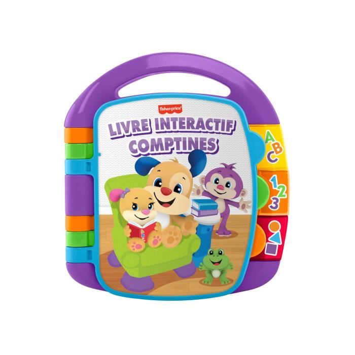 Fisher-Price - Livre Interactif Comptines - Livre bébé - 6 mois et + CDH39