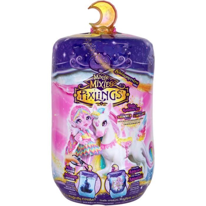 PoupÈe Pixling Unia et Cosmic - MAGIC MIXIES - PoupÈe et licorne en flacon, avec ingrÈdients