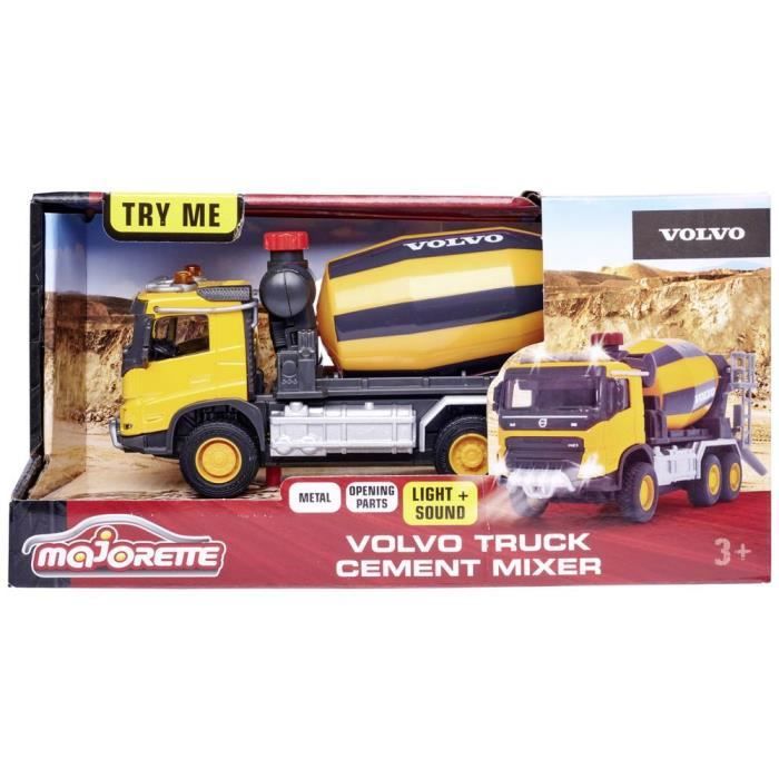 Véhicule de chantier - MAJORETTE - Camion toupie Volvo - 19 cm - Sons et Lumieres - Mixte