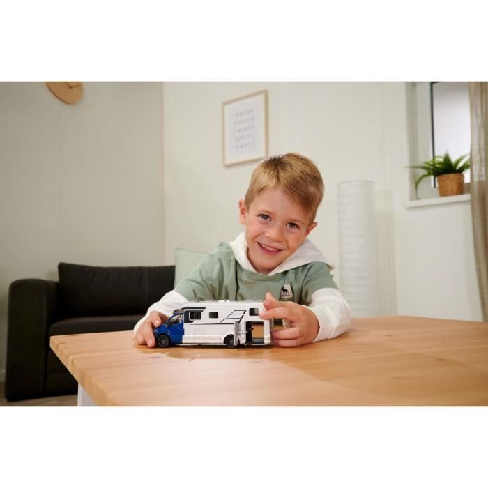 Majorette - Camping Car Mercedes - 19 cm - Portes ouvrantes - Son et lumiere