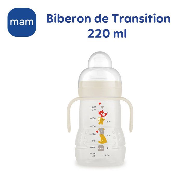 MAM Repas Biberon de Transition +4m Goutte Vert 220ml