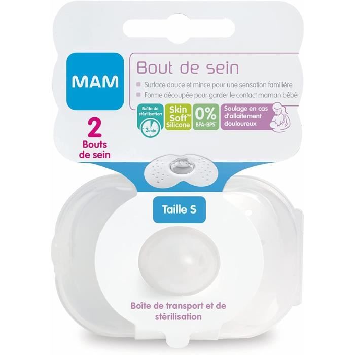 MAM Allaitement Bout de Sein Silicone Taille S 2 unitÈs