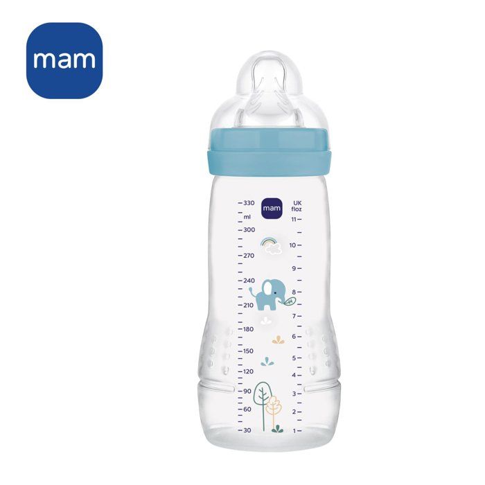 Biberon - MAM BABY - Easy Active - +6 mois - 330 ml - Tétine débit X - Ocean
