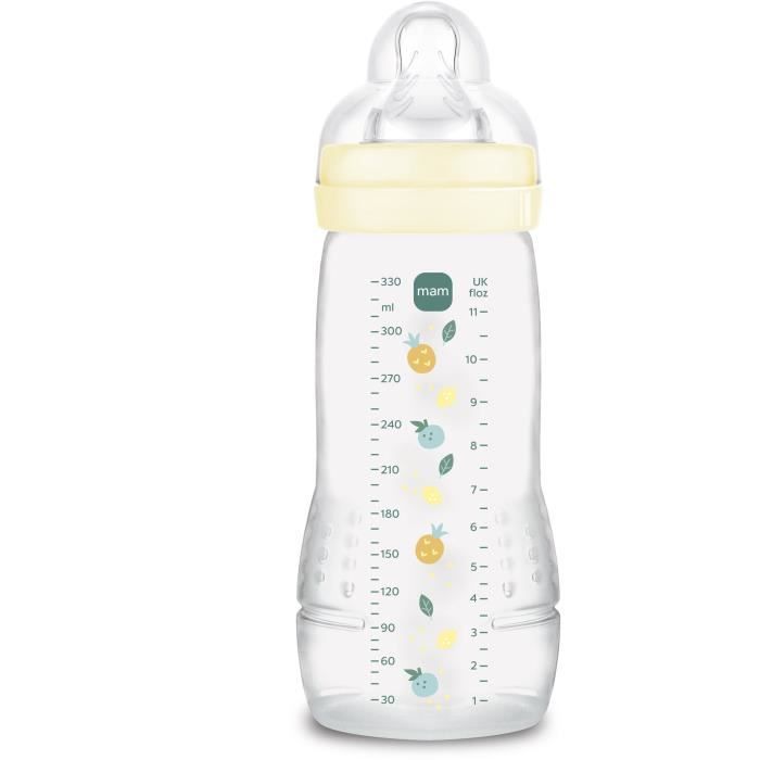 Biberon - MAM BABY - Easy Active - +6 mois - 330 ml - Tétine débit X - Pearl