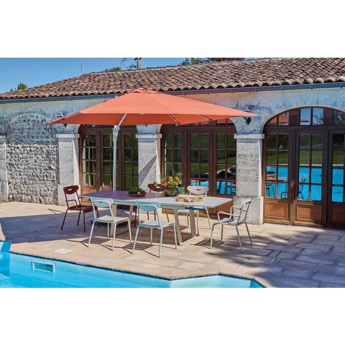Table de jardin - Ovale - Creme - Aluminium - 18/12 personnes - 80 / 230 / 280 x 110 cm - Manta - PROLOISIRS