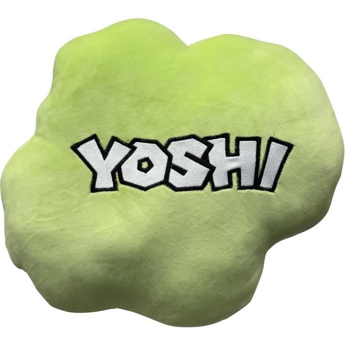 Coussin 3D - MARIO BROS - Visage Yoshi - Microfibre - 40 cm