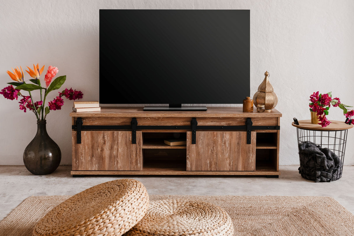 Meuble TV - MARRAKESCH - Chene - 160 x 50 x 40 cm