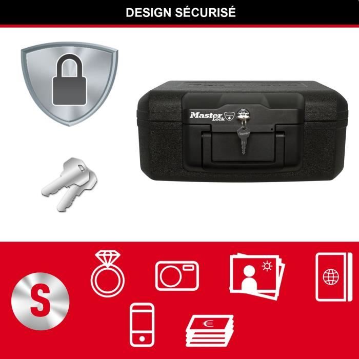 Coffre-fort ignifugé Master Lock L1200 - Protection des supports multimédias - Verrouillage a clé