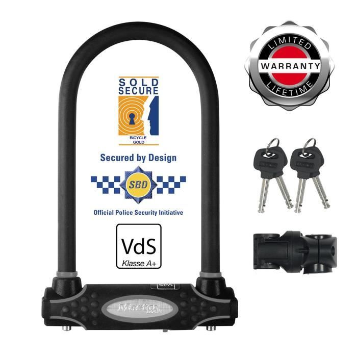 Master Lock Cadenas en U avec manille en acier 11 cm 8195EURDPRO