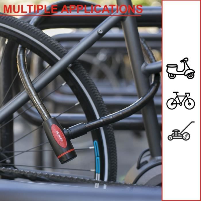 Antivol Masterlock Antivol Velo Cable articule 1m x ÿ 18mm - Coloris alÈatoire