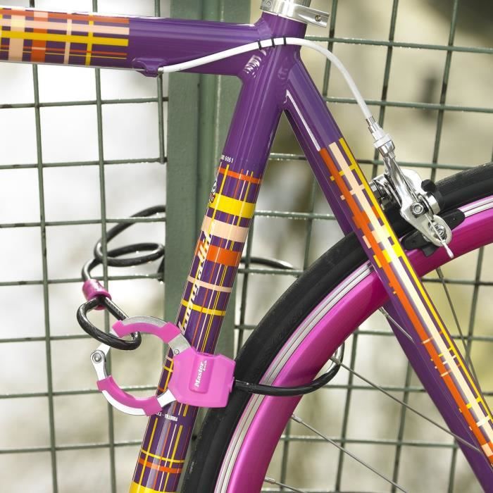 Antivol a ClÈ avec Menotte - Master Lock 8275EURDPRO - 1m - IdÈal pour trottinettes - Noir