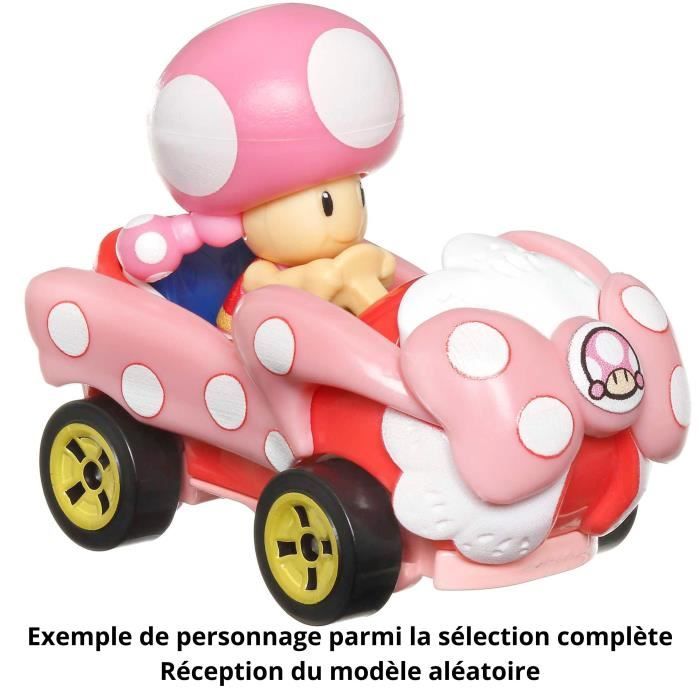 Hot Wheels - Véhicule Mario Kart (modele aléatoire) - Petite Voiture - 3 ans et + GBG25