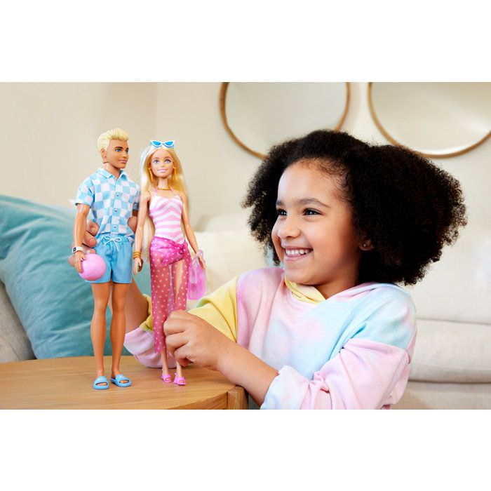 Barbie-Ken Plage-Poupée blonde short de bain et accessoires de plage HPL74