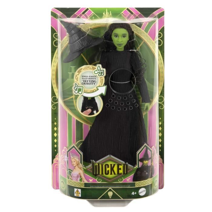 Mattel-Wicked-PoupÈe Elphaba chantante avec habillages et accessoires - Wicked - HYM40