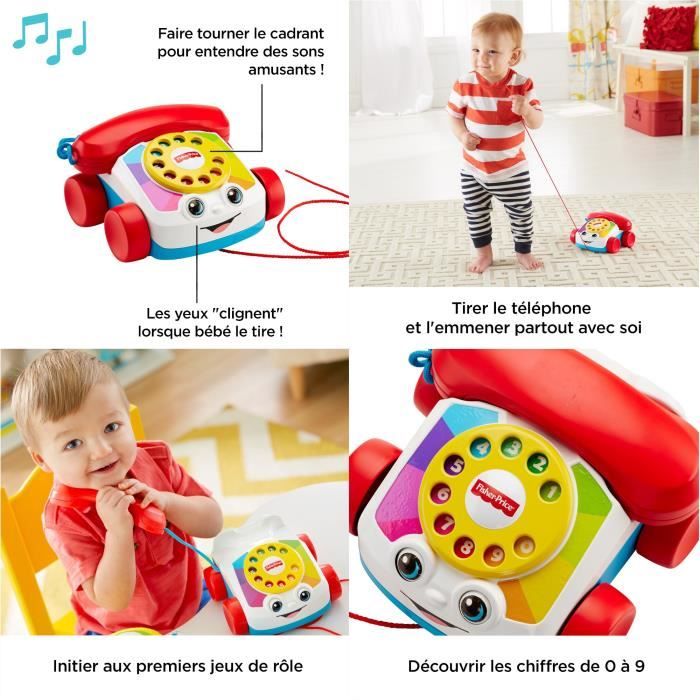 Fisher-Price - Le Téléphone Animé - Jouet d'éveil - 12 mois et + FGW66