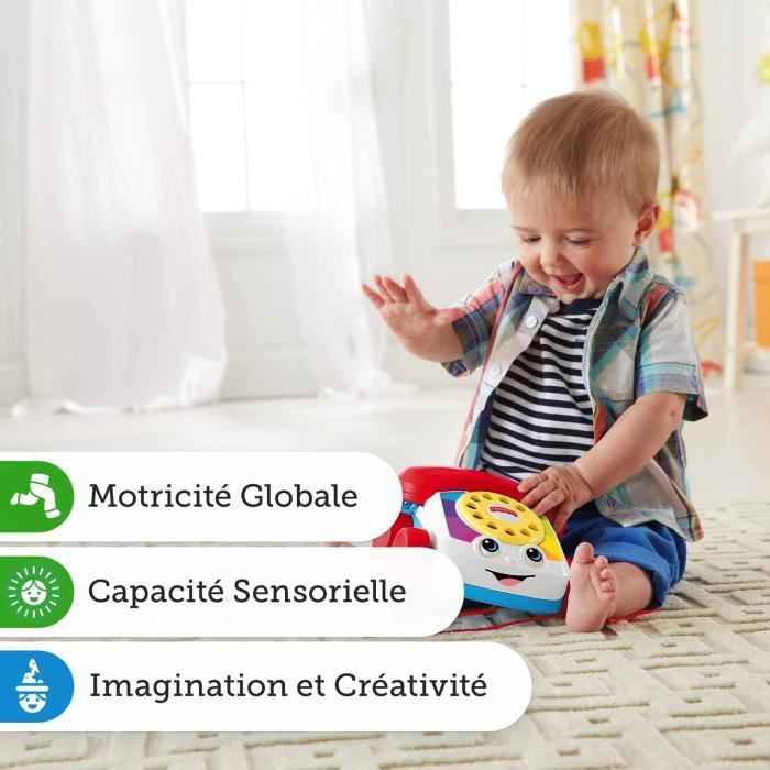 Fisher-Price - Le TÈlÈphone AnimÈ - Jouet d'Èveil - 12 mois et + FGW66
