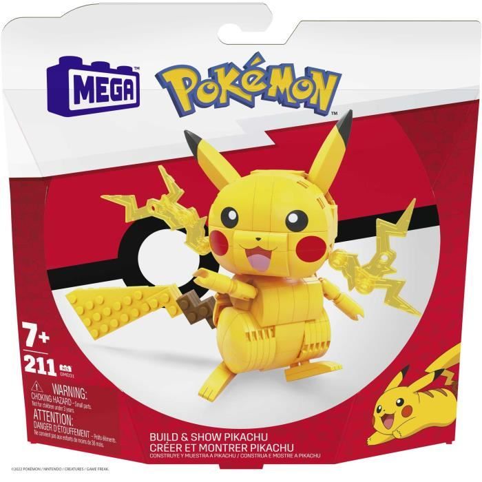 Mega Construx - Pokemon Pikachu a construire - Briques de construction - 7 ans et + GMD31