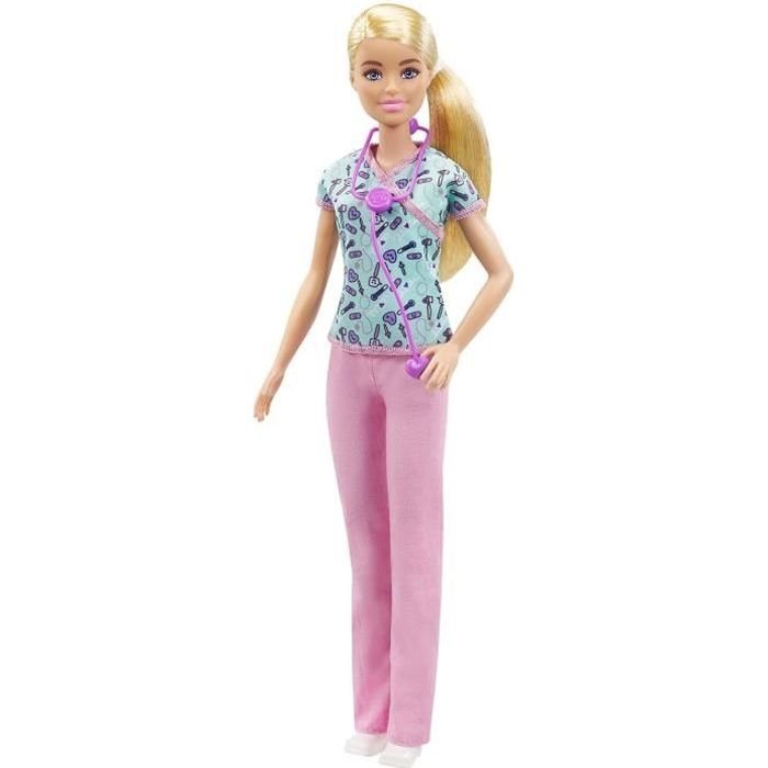 Barbie - Barbie infirmiere - PoupÈe Mannequin - Des 3 ans GTW39