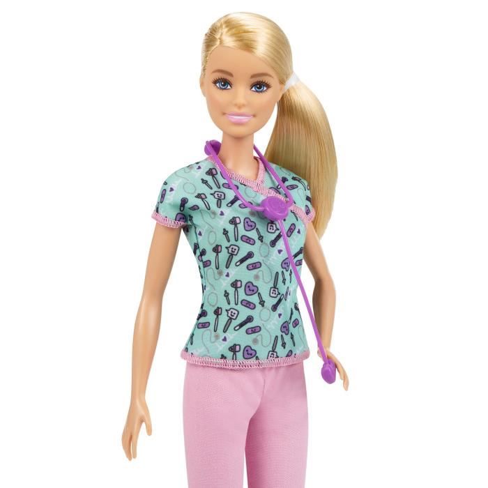 Barbie - Barbie infirmiere - PoupÈe Mannequin - Des 3 ans GTW39