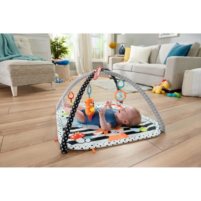 Fisher-Price - Mon Tapis d'activités 3 en 1 sensoriel - Tapis Bébé - Des la naissance HBP41