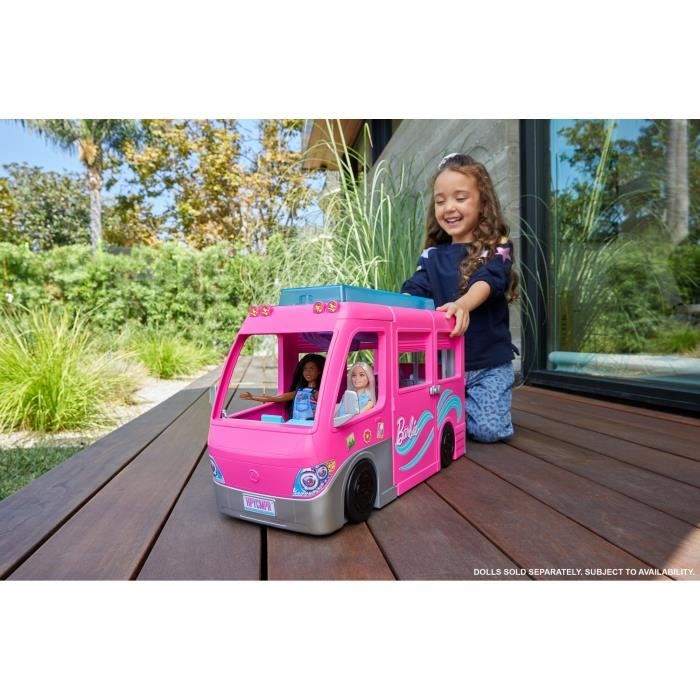Barbie-Camping-Car Transformable de 76†cm HCD46
