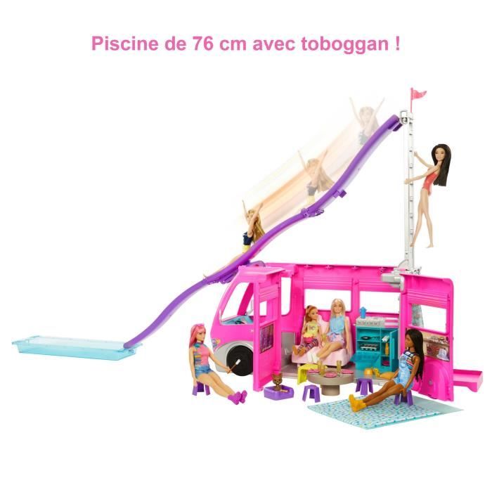 Barbie-Camping-Car Transformable de 76†cm HCD46
