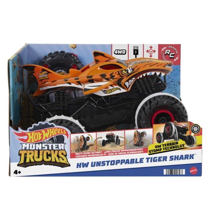 Hot†Wheels-Monster Trucks-L'Inarretable Tiger Shark-VÈhicule RC HGV87