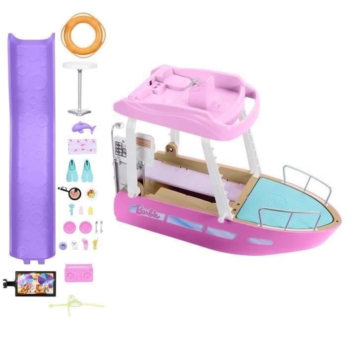 Barbie-Bateau de Reve-Coffret bateau, piscine, toboggan, accessoires HJV37