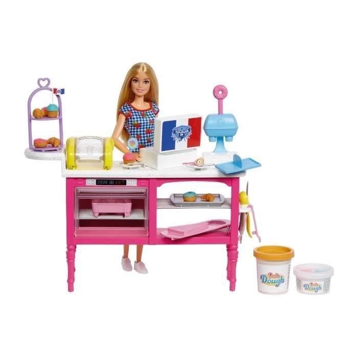 Barbie-Barbie P‚tisserie-Coffret poupÈe ´†Malibu†ª et 18†accessoires HJY19