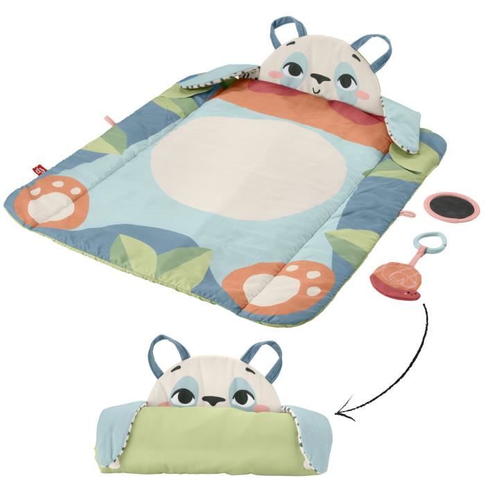 Fisher-Price-Panda a Rouler-Tapis d'éveil avec 2 jouets HKD65