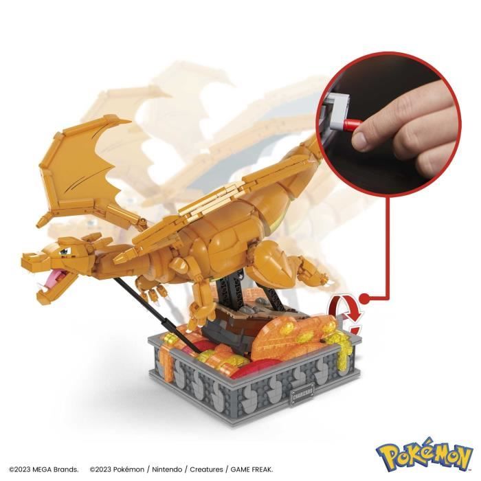MEGA-Pokémon-Dracaufeu en Mouvement, a construire (1 663 pcs) HMW05