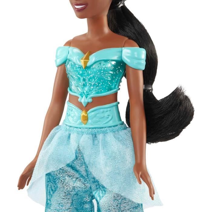 Jasmine Poupée 29 cm, Mattel Poupée Disney Princesses habillage et accessoires HLW12