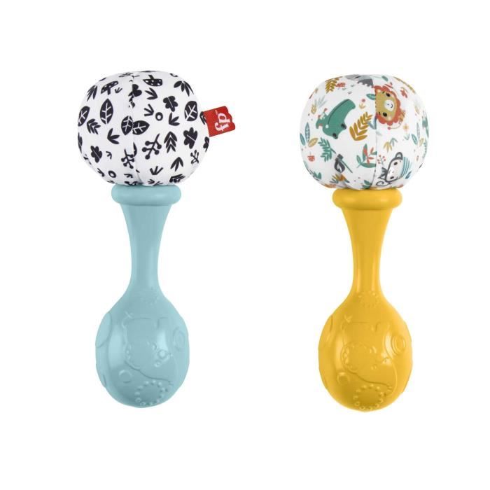 Fisher-Price-Mes Premiers Maracas-Jouet d'éveil 2 hochets des 3 mois HMF34