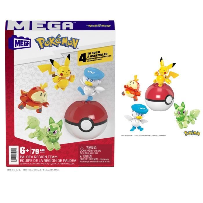MEGA-Pokémon-Coffret construction 4 figurines et 1 Poké Ball (79 pcs) HPX92