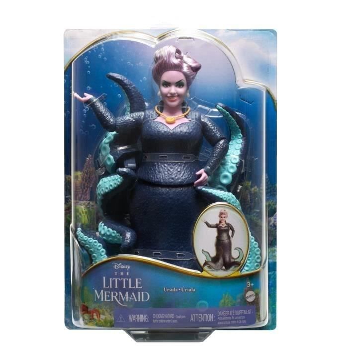 Disney-PoupÈe La Petite Sirene Ursula, avec accessoire HLX12