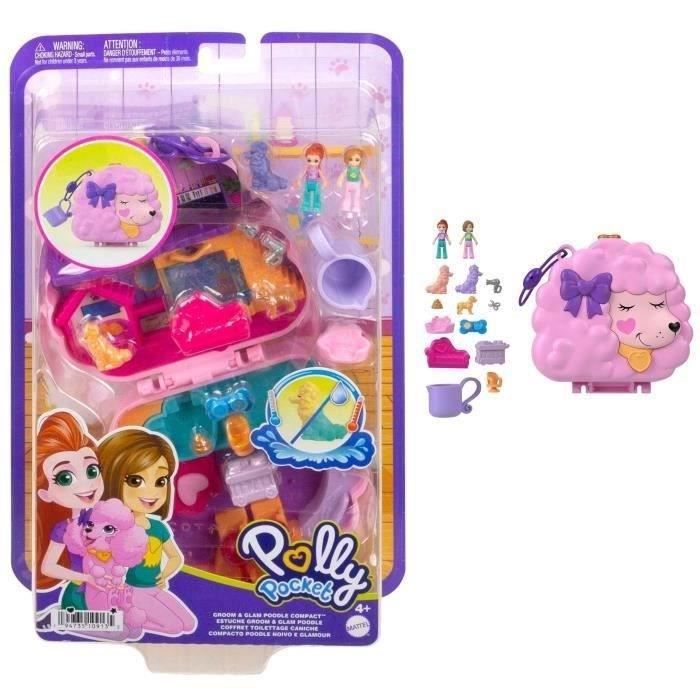 Polly Pocket-Coffret Toilettage Caniche 2†figurines et 12†accessoires HKV35