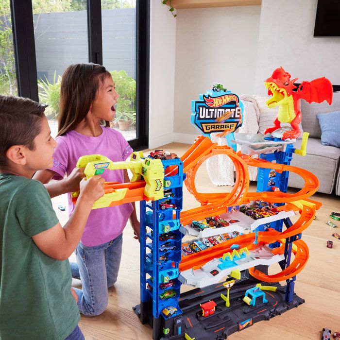Hot Wheels City-Garage Ultime-Coffret avec 2 voitures incluses HKX48