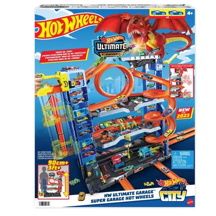 Hot Wheels City-Garage Ultime-Coffret avec 2†voitures incluses HKX48