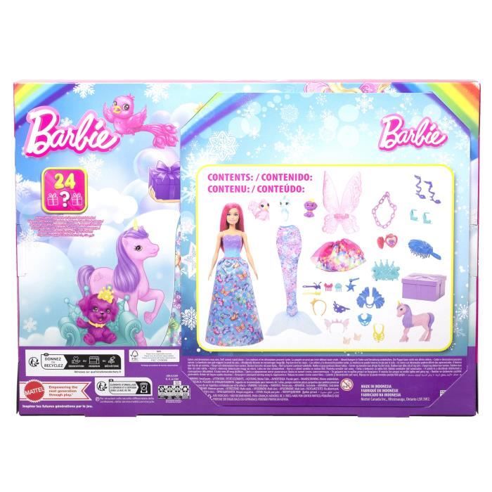 Barbie-Calendrier de l'Avent Barbie Dreamtopia-PoupÈe et accessoires HRG90