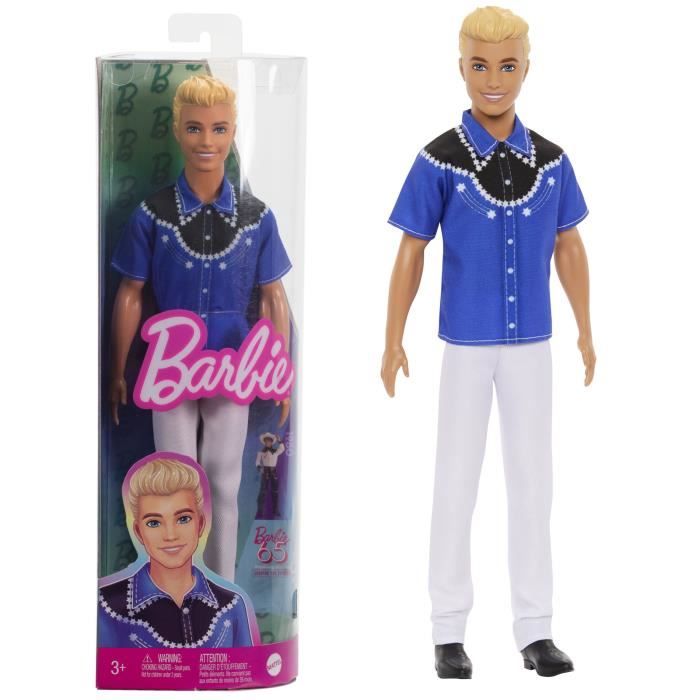 Barbie-Fashionistas-PoupÈe Ken blond look western HRH25