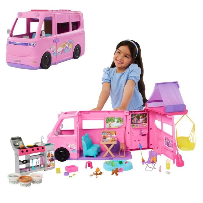 Barbie - Camping Car de Reve - plus de 60 accessoires - Barbie - HRJ78