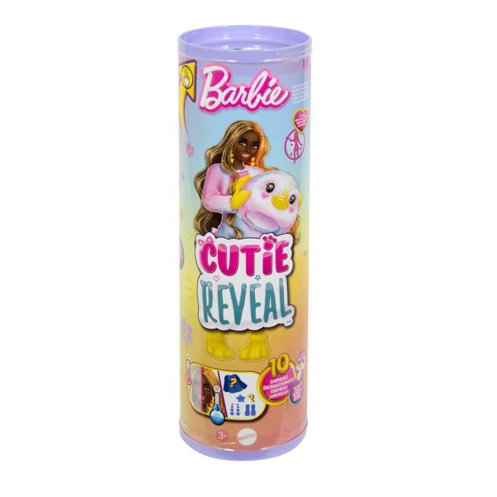 Barbie-Barbie Cutie Reveal-PoupÈe manchot Reve ColorÈ et 10†surprises HRK40